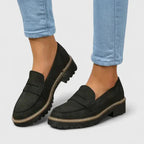 Harrow Journey cushioned ballet flats for women, soft fabric upper with a sleek, comfortable design for everyday wear.