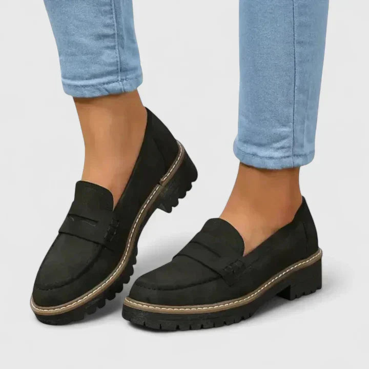 Harrow Journey cushioned ballet flats for women, soft fabric upper with a sleek, comfortable design for everyday wear.