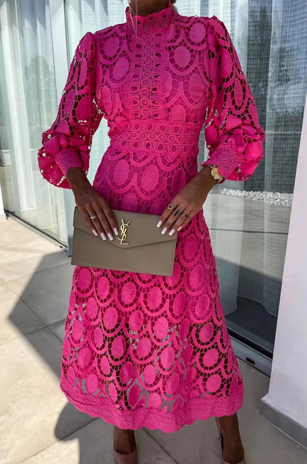 Harrow Joyce casual summer dress for women featuring elegant lace details and a relaxed fit for warm weather.