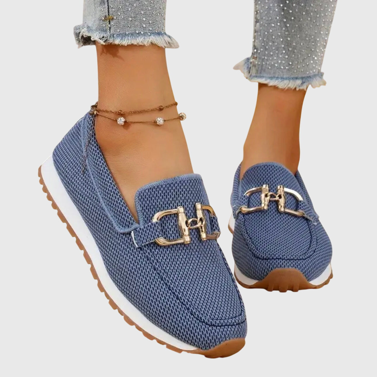 Harrow June comfortable ballet flat loafers for women, featuring soft fabric and casual slip-on design.