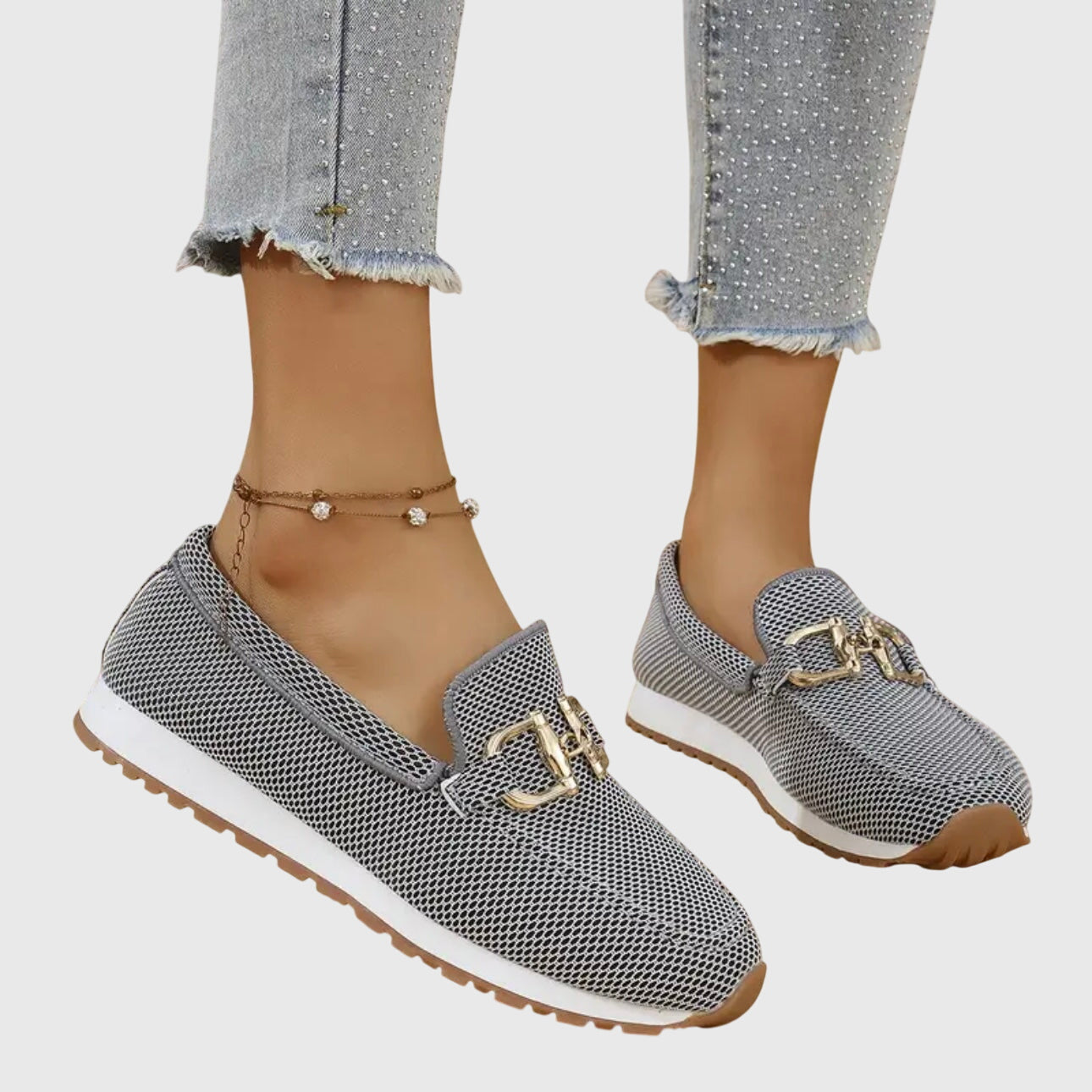Harrow June women's ballet flat loafers in soft material, featuring a sleek, comfortable design with rounded toe and low heel.