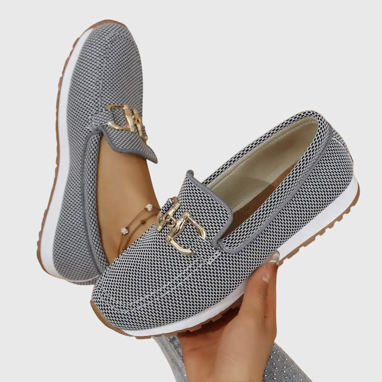 Harrow June women's ballet flat loafers in soft material, featuring a sleek design and comfortable fit for casual wear.