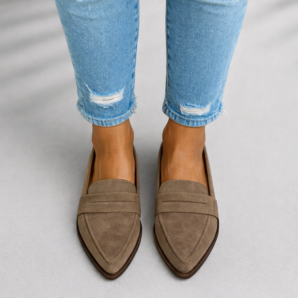 Harrow Kaitlyn women's slip-on flat loafers with sleek toe design, comfortable and stylish for everyday wear.