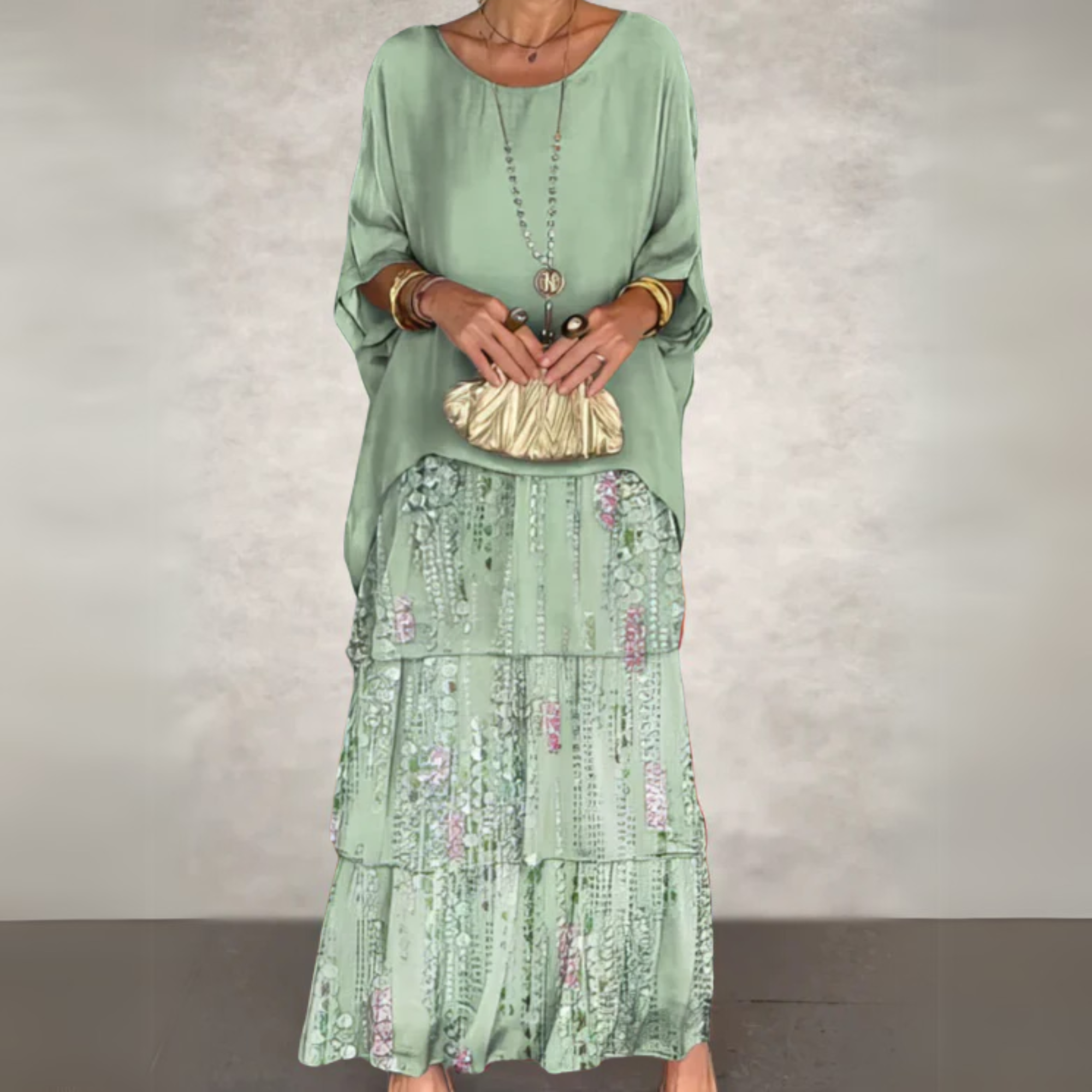 Elegant long flowing summer dress for women by Harrow, featuring a casual and comfortable style perfect for warm weather.