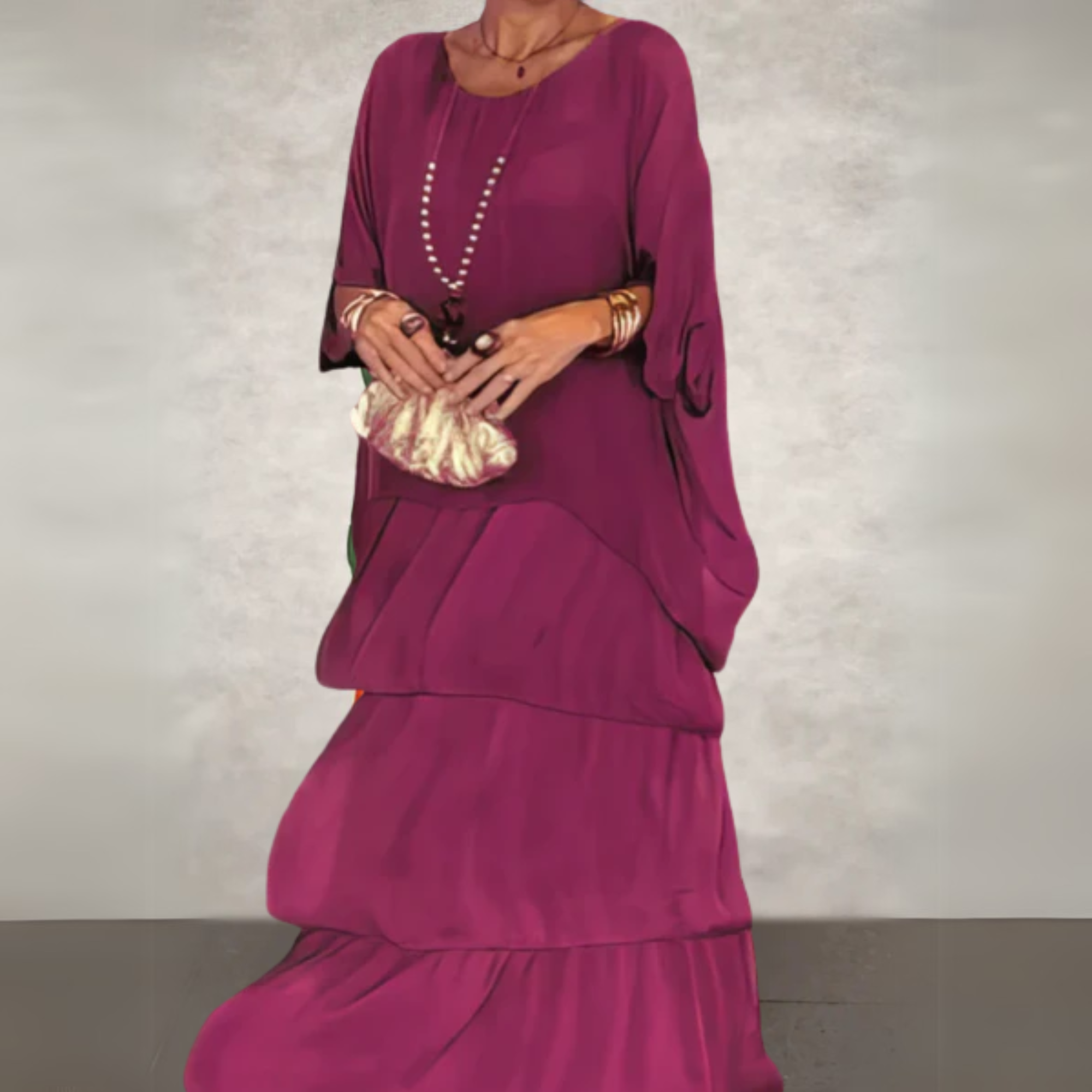 Elegant long flowing summer dress for women by Harrow, featuring lightweight fabric and casual style in a vibrant summer design.