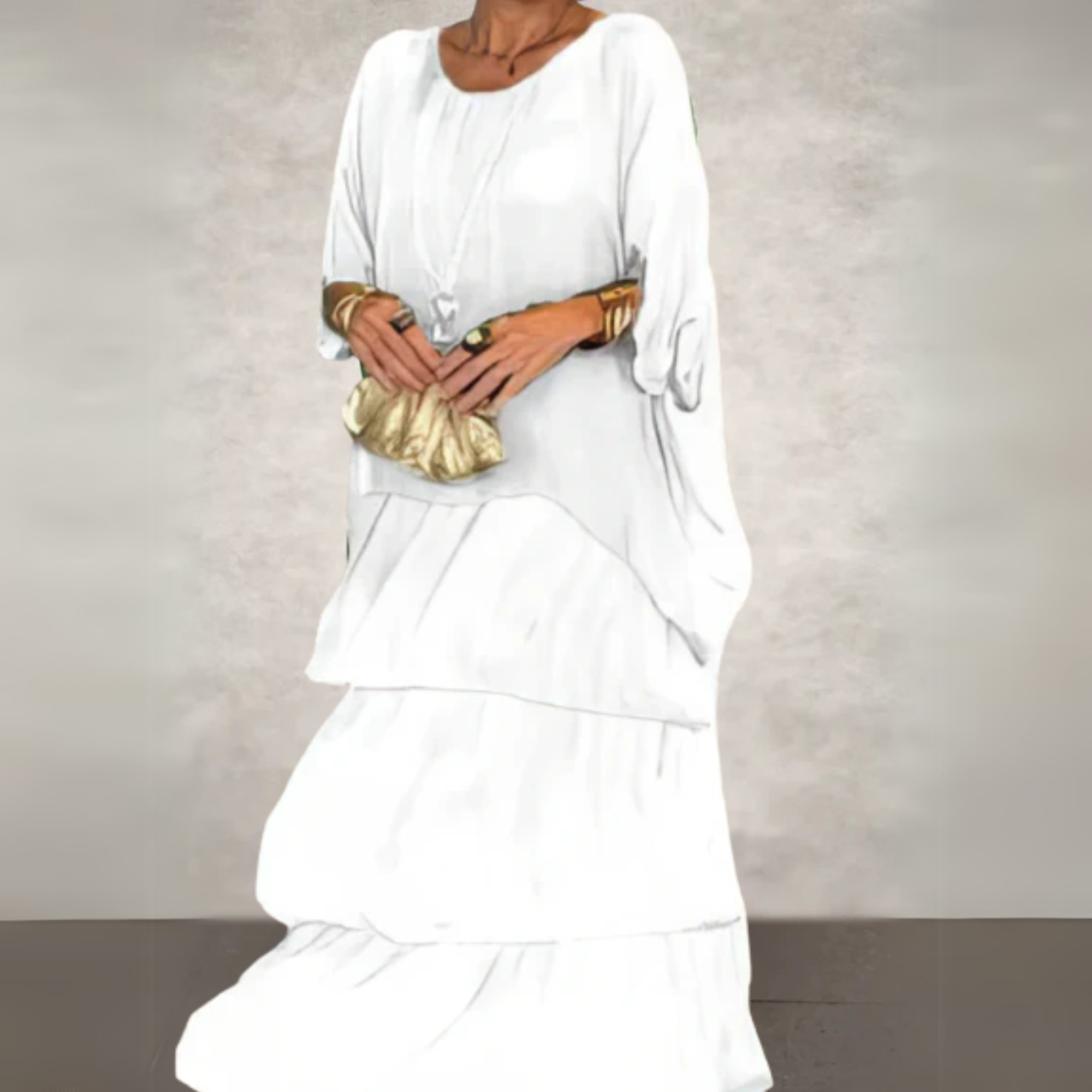 Elegant long flowing summer dress for women by Harrow, featuring lightweight fabric, casual style, and vibrant color.