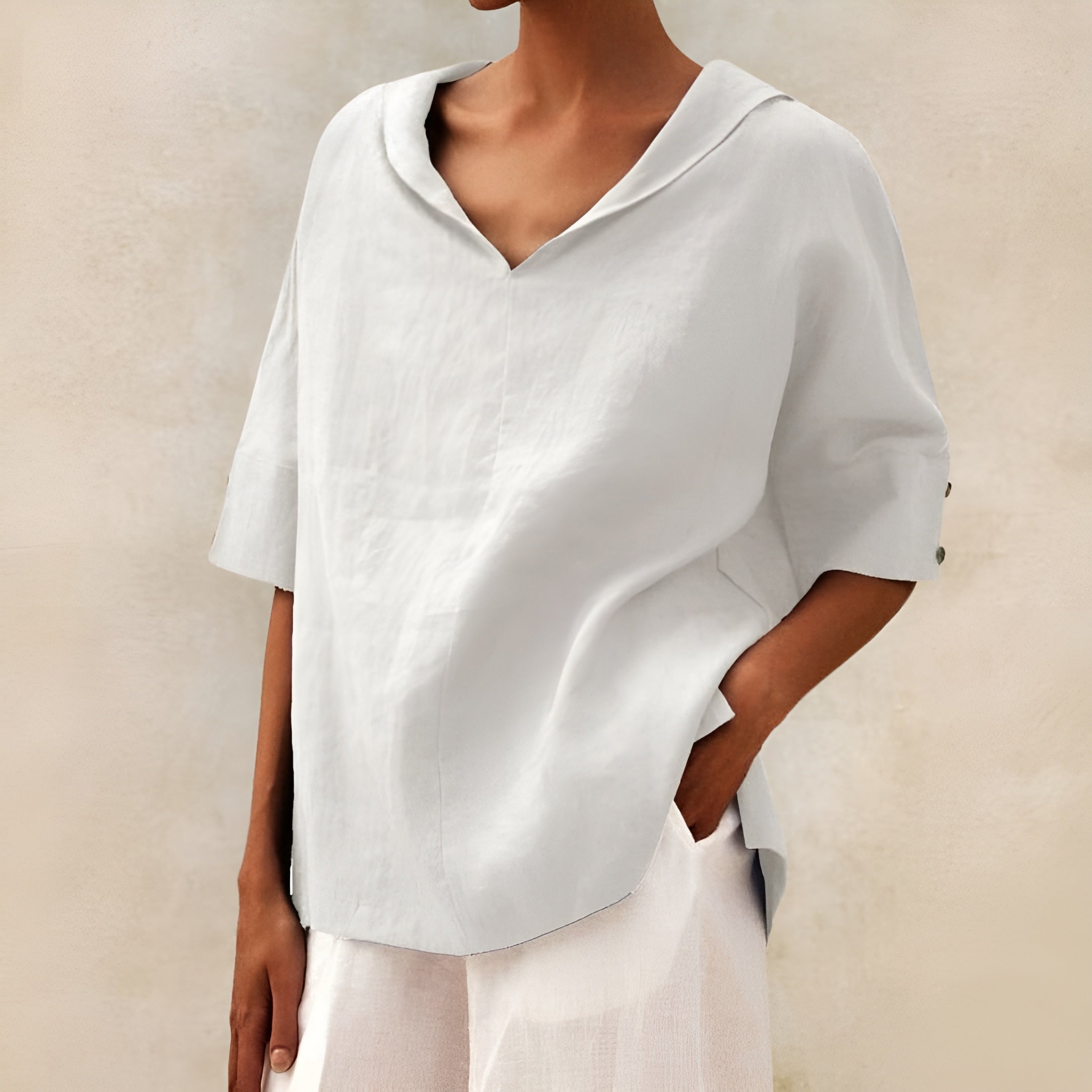 Harrow Kathleen casual summer blouse for women, lightweight fabric with short sleeves and relaxed fit, ideal for warm weather.