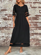 Harrow Kathryn flattering wrap midi dress for women, showcasing a stylish, fitted design with a V-neck and waist tie detail.