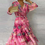 Elegant floral handmade dress for women by Harrow, featuring a summer-inspired design and lightweight fabric.