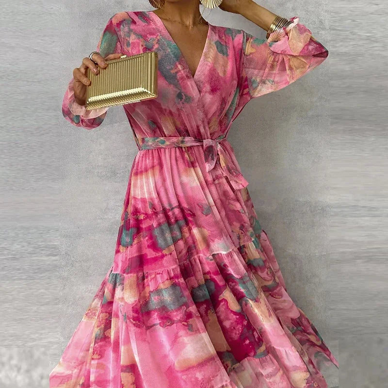 Elegant floral handmade dress for women by Harrow, featuring a summer-inspired design and lightweight fabric.