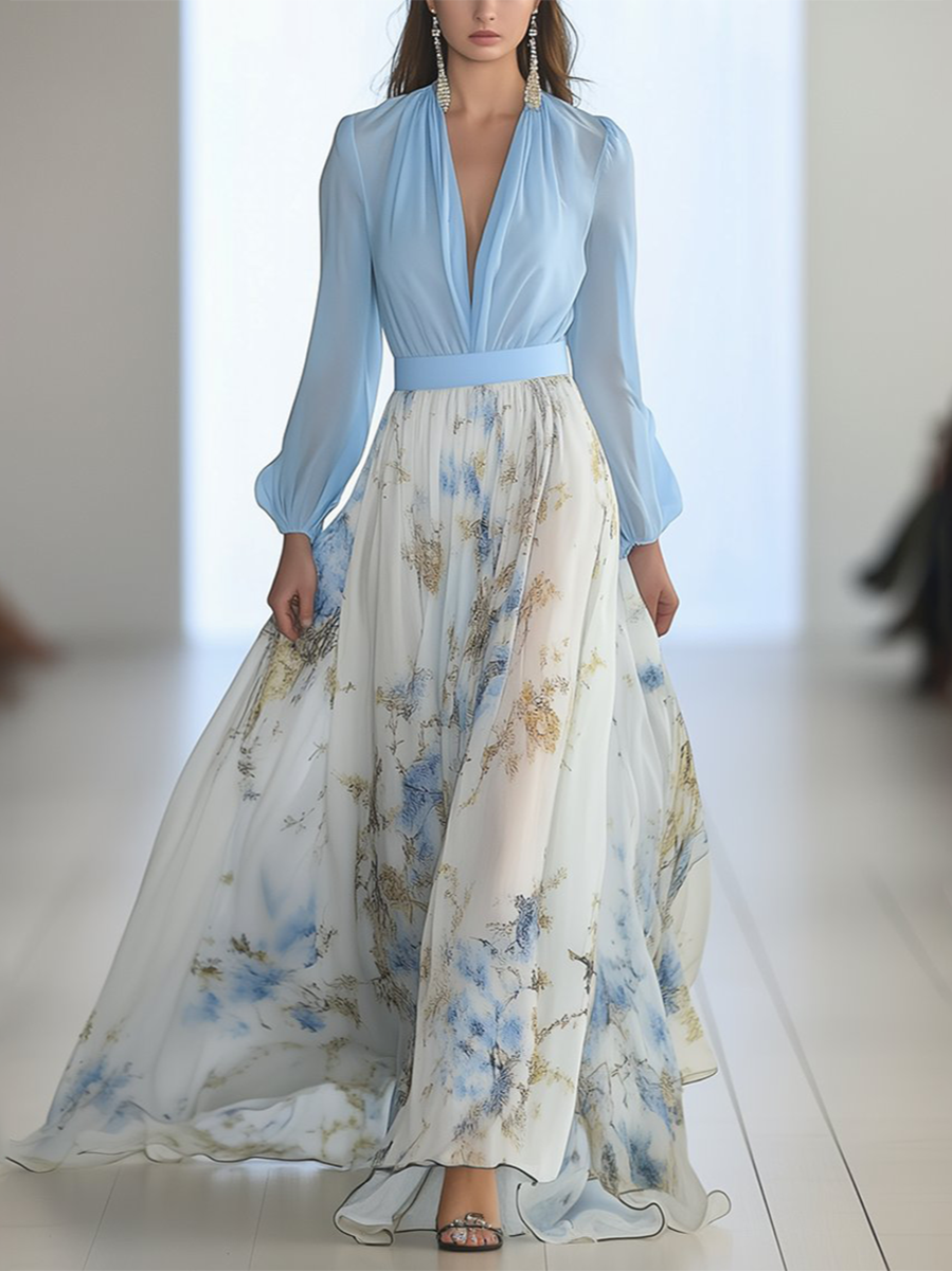 Kelli floral maxi dress for women by Harrow featuring a vibrant summer floral print and flowing elegant design.