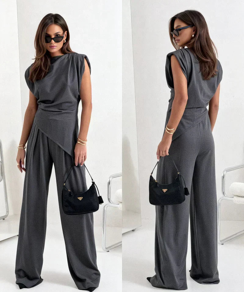 Harrow Khloe elegant two-piece co-ord set for women, featuring a stylish top and matching pants in a chic design.