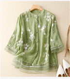 Kourtney floral casual blouse for women by Harrow featuring a lightweight fabric with colorful floral accents.