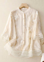 Kourtney floral casual blouse for women by Harrow featuring a chic design with colorful floral accents, perfect for summer wear.