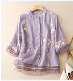 Kourtney floral casual blouse for women by Harrow, featuring a lightweight fabric with colorful floral accents.