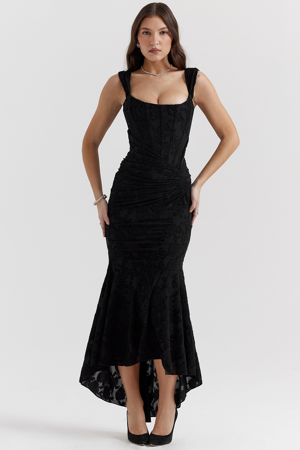 Alexia | Elegant Lace Wedding Guest Maxi Dress for Women