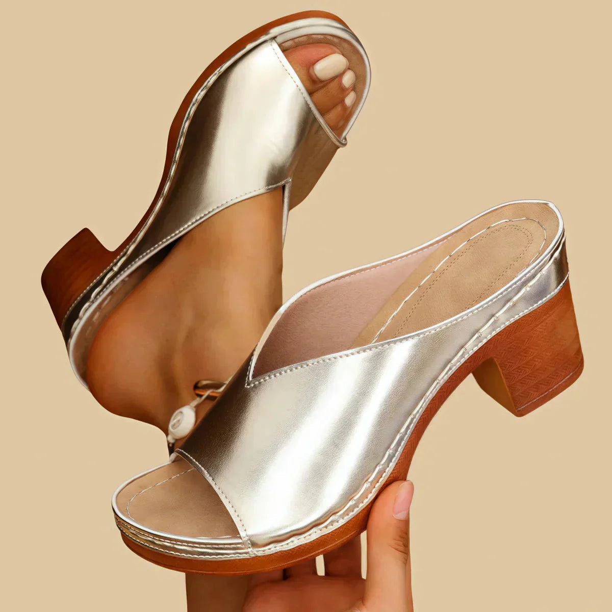 Harrow Lisa cushioned wedge sandals for women, featuring a stylish summer design with comfortable heel and open-toe style.