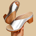 Harrow Lisa cushioned wedge sandals for women, featuring a comfortable heel and summer-ready design, shown on a model.
