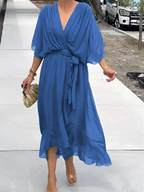 Harrow Lori wrap midi dress for women, featuring a flattering design with a fitted waist and flowing skirt in a stylish pattern.
