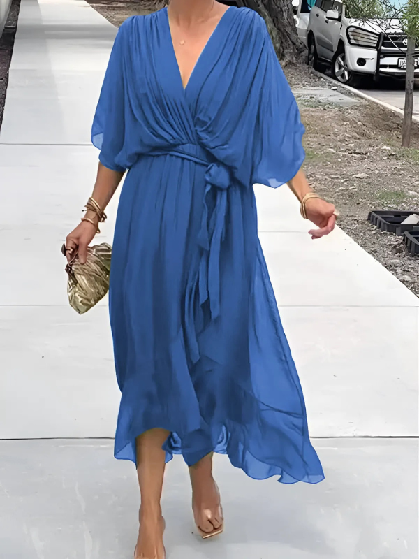 Harrow Lori wrap midi dress for women, featuring a flattering design with a fitted waist and flowing skirt in a stylish pattern.
