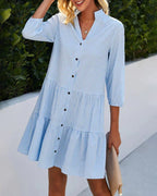 Harrow Lorraine casual summer dress for women featuring a colorful checkered pattern, sleeveless design, and lightweight fabric.