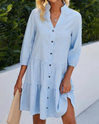 Harrow Lorraine casual summer dress for women featuring a colorful checkered pattern and lightweight fabric.