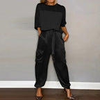 Harrow Luna relaxed two-piece co-ord set for women, featuring a stylish top and matching pants in soft fabric.