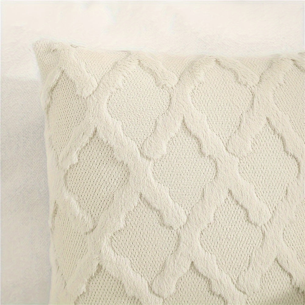 Boho Velvet Pillow Cover Soft Touch Geometric Pattern Cotton Microfiber Cushion Cover