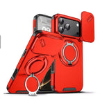 Magnetic Armor Case with 360° Ring Stand for iPhone 17 Series Shock-Resistant TPU PC Hybrid