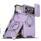 Magnetic Armor Case with 360° Ring Stand for iPhone 17 Series Shock-Resistant TPU PC Hybrid