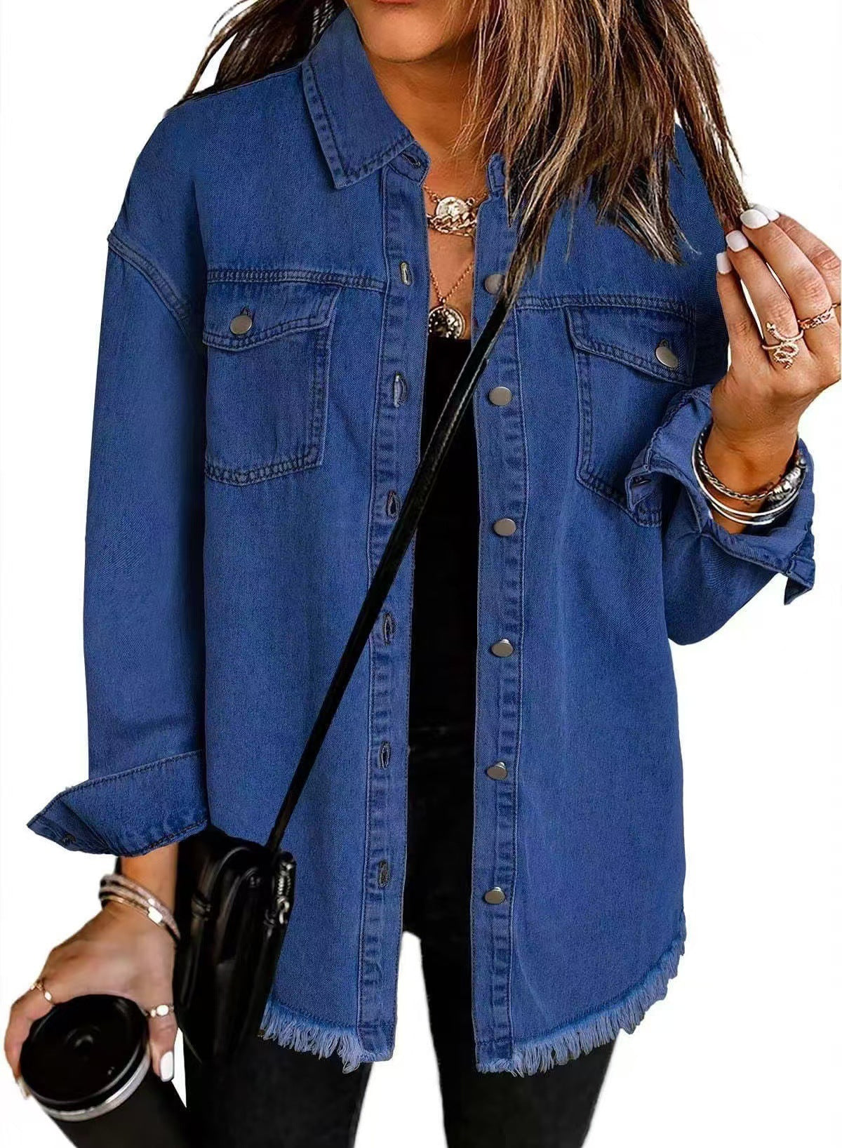 Harrow Madeline classic denim jacket for women, featuring a versatile fit and traditional button-front design.