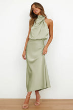 Harrow Mariana casual summer dress for women featuring a halter neckline and lightweight fabric, perfect for warm weather wear.