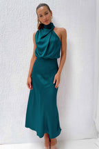 Elegant Mariana casual summer dress for women by Harrow with a halter neckline, perfect for warm-weather occasions.