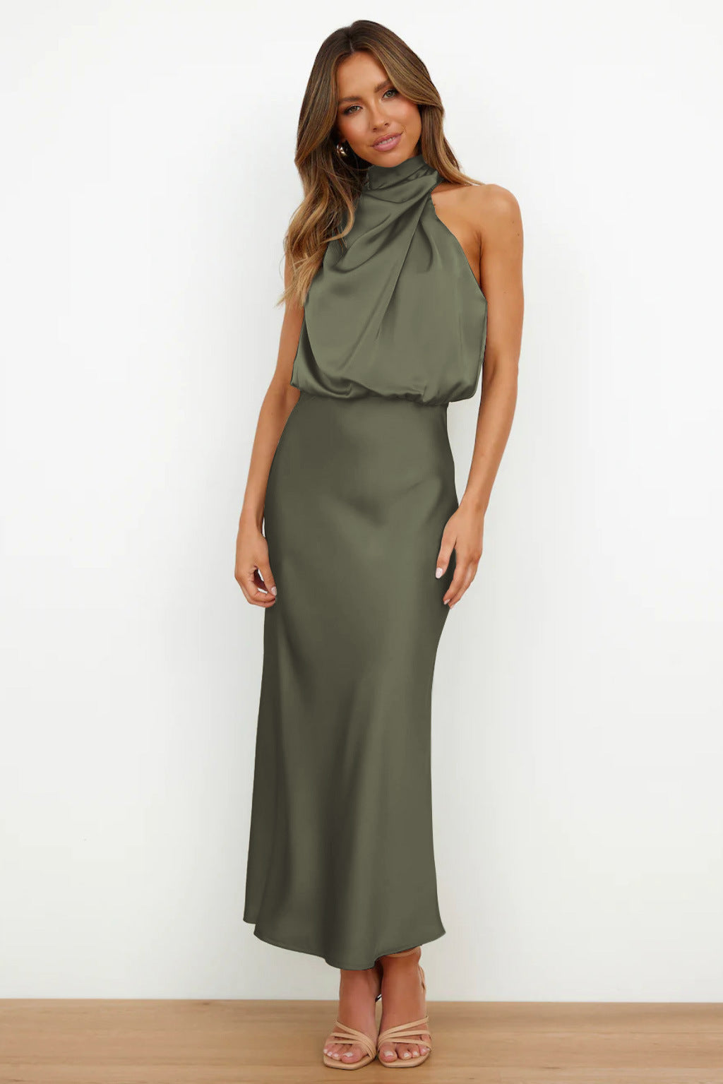Harrow Mariana casual summer dress for women featuring a halter neckline and elegant design, perfect for warm weather occasions.