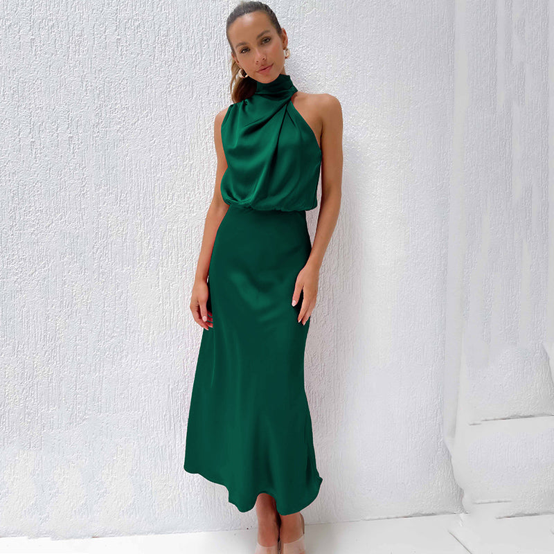 Harrow Mariana casual summer dress for women, elegant halter design with lightweight fabric perfect for warm weather.