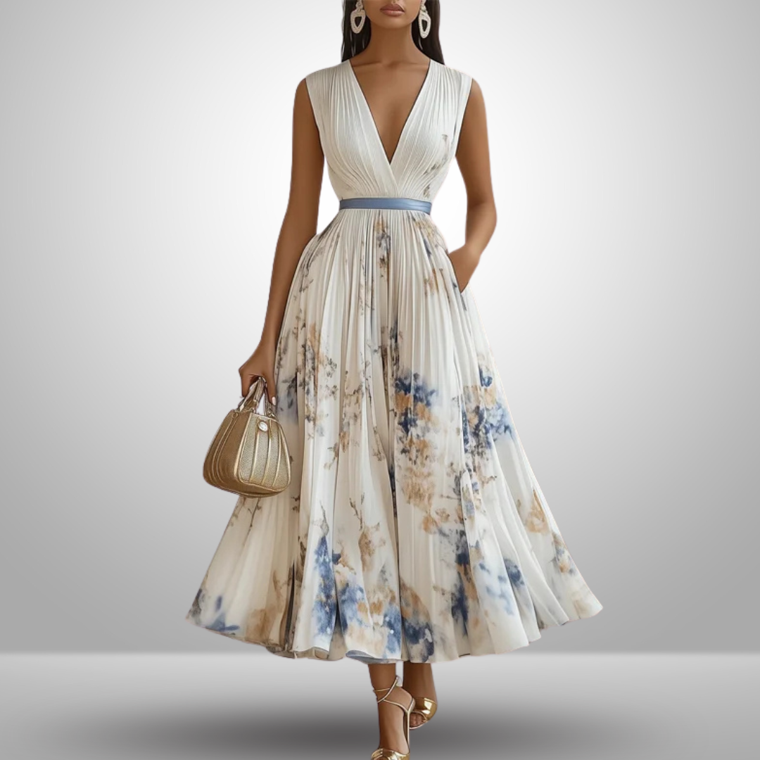 Elegant floral maxi dress for women by Harrow, featuring a flowy sleeveless summer design with vibrant floral patterns.
