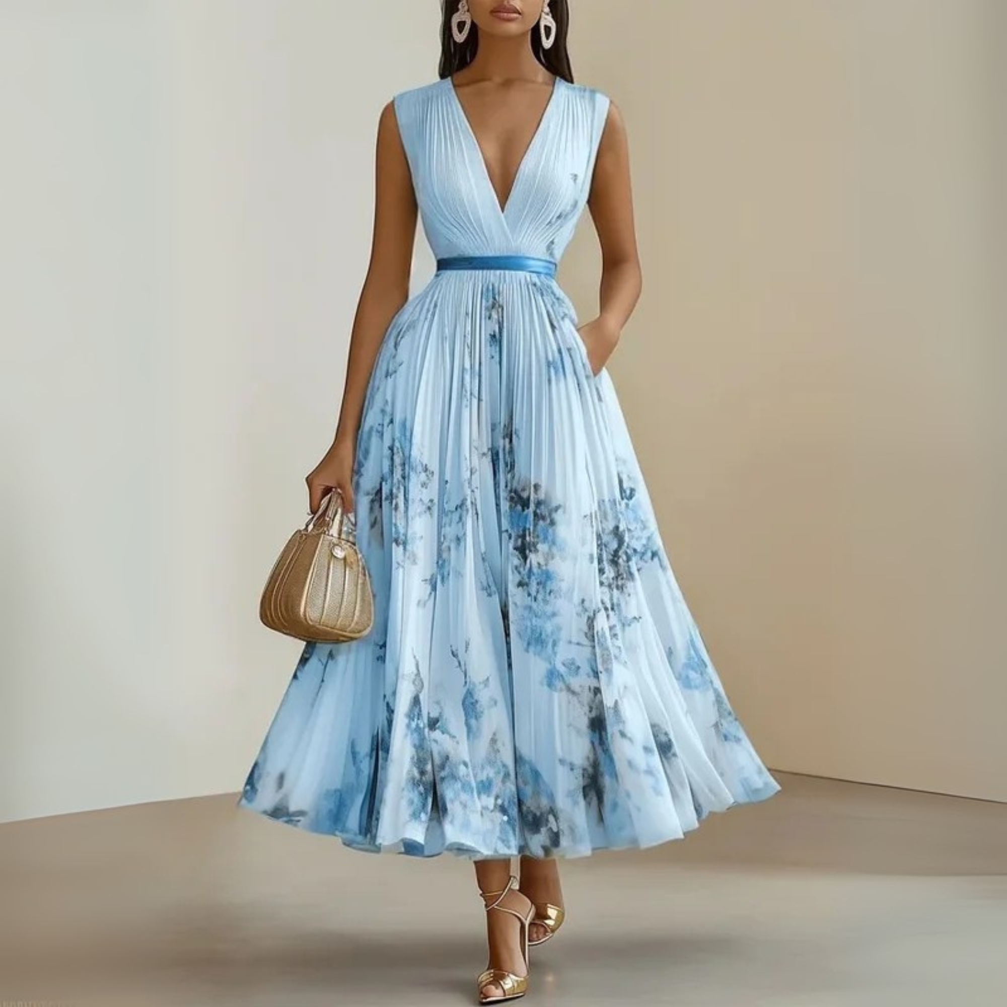 Flowy sleeveless floral maxi dress for women by Harrow, perfect for summer occasions.