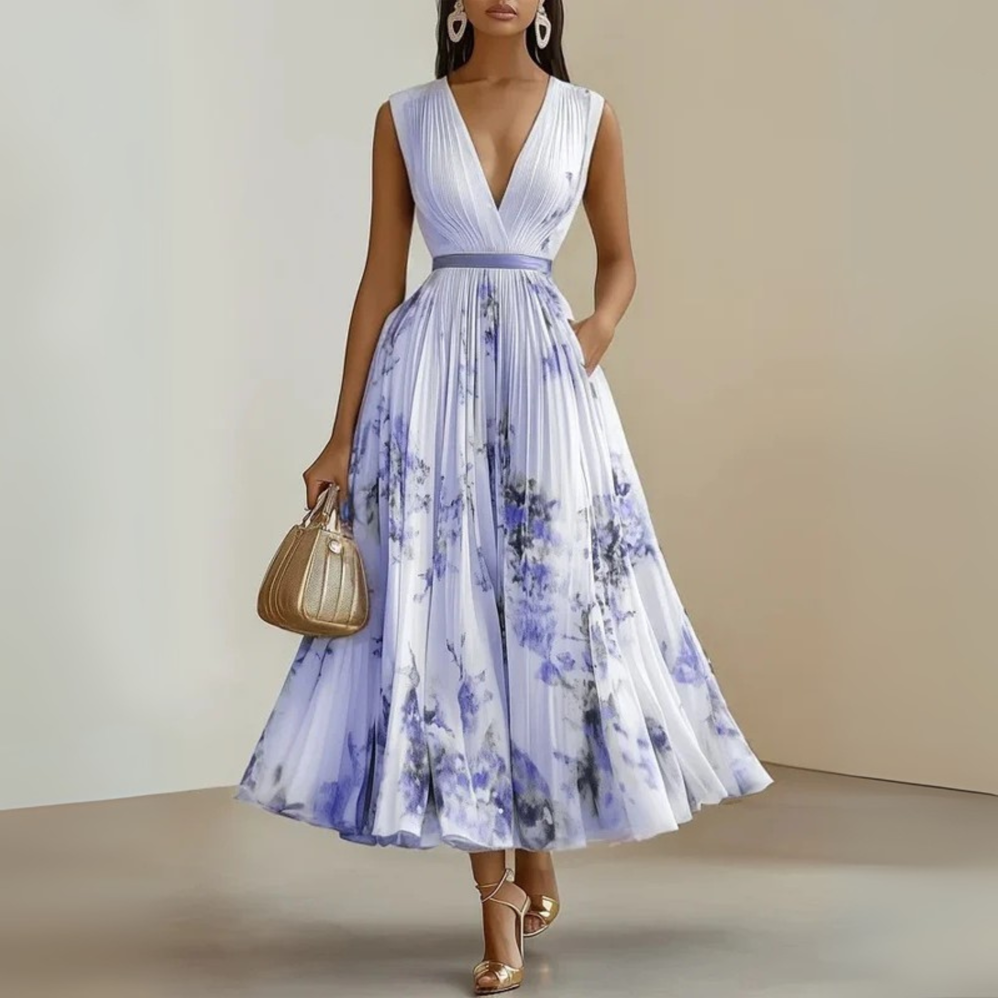 Elegant floral maxi dress for women featuring a flowy, sleeveless design by Harrow, perfect for summer occasions.