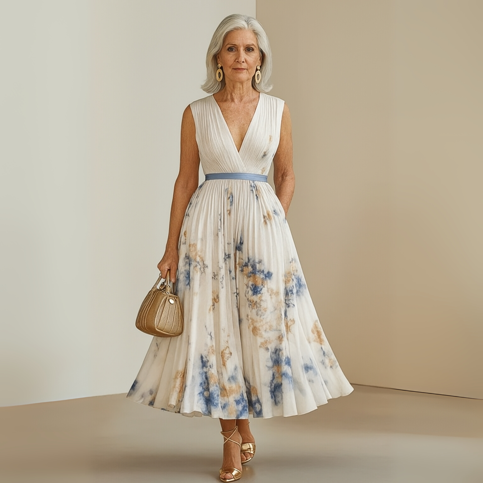 Flowy sleeveless floral maxi dress for women by Harrow, perfect for summer occasions, featuring an elegant and vibrant floral pattern.