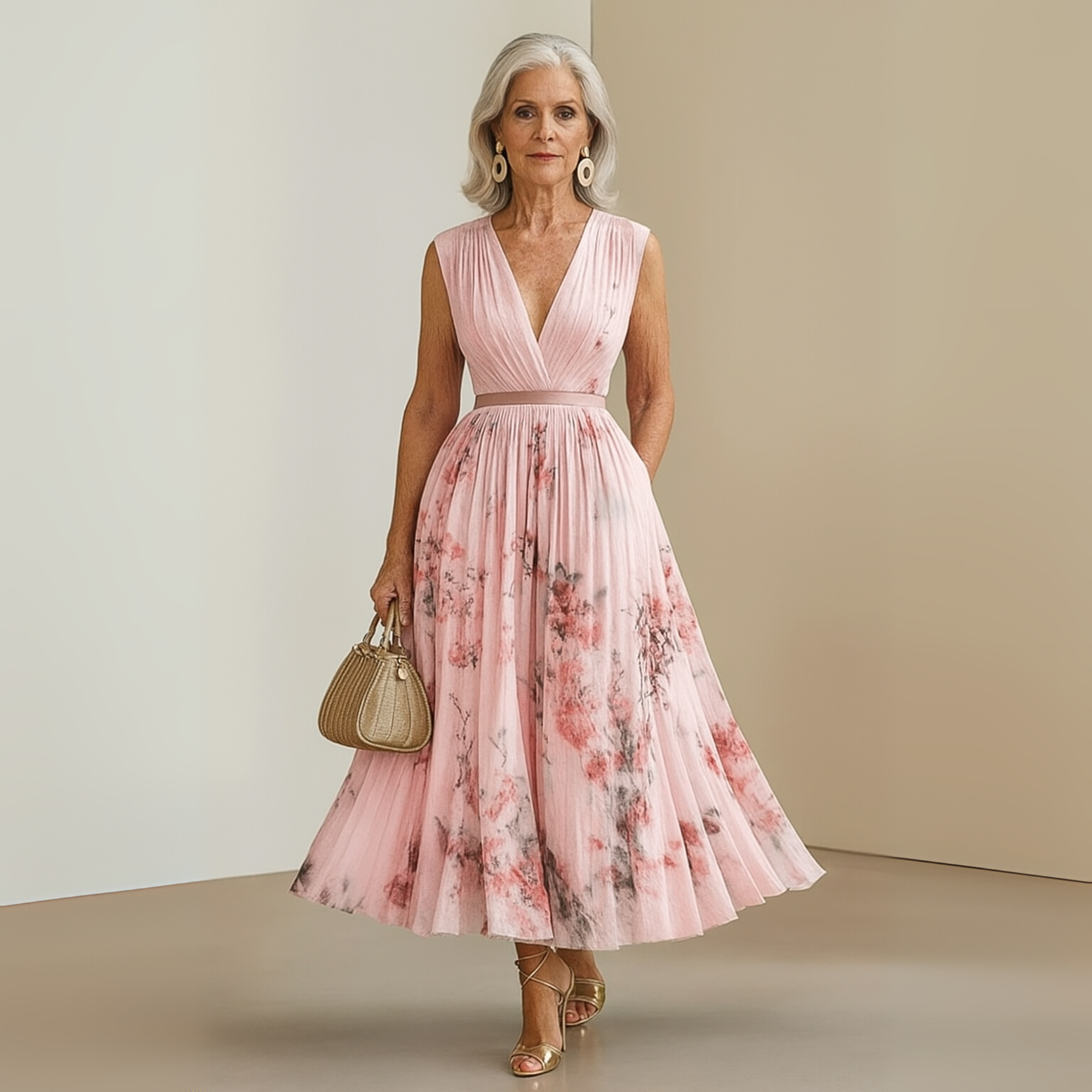 Flowy sleeveless floral maxi dress for women by Harrow, perfect for summer occasions, featuring vibrant floral patterns.