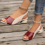 Harrow Melanie leather comfort sandals for women, featuring open-toe design and cushioned straps for summer wear.