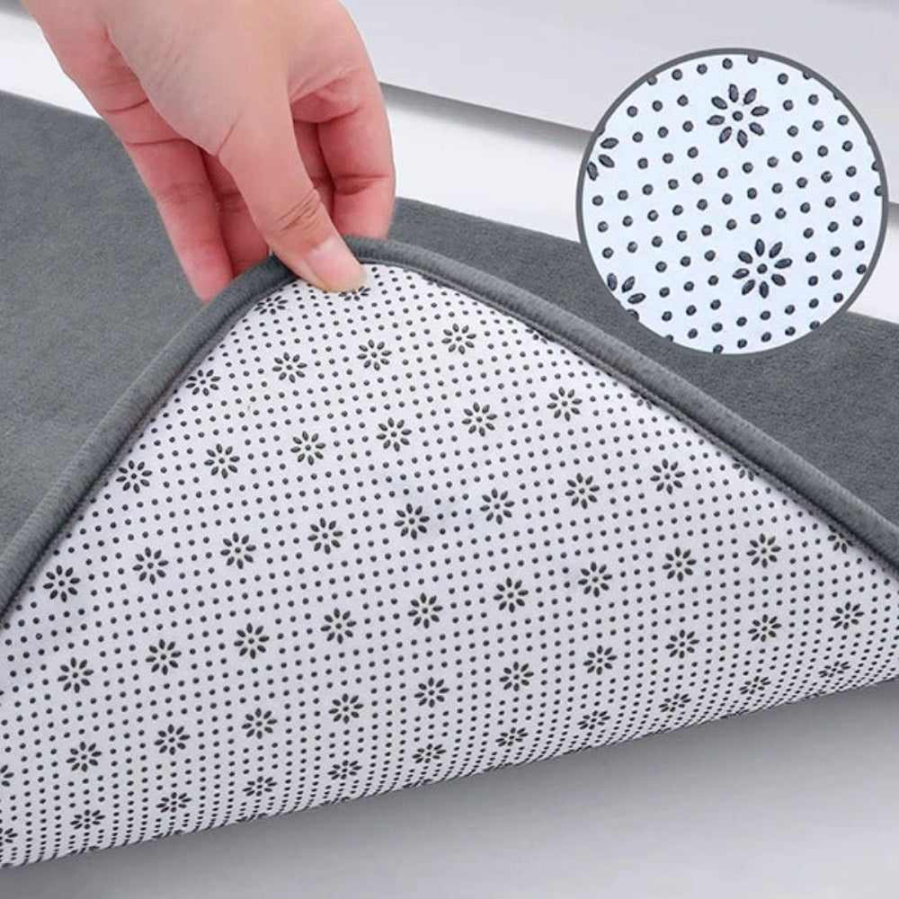 Memory Foam Bath Mat Non-Slip Quick-Dry Bathroom Rug Soft Absorbent Machine Washable