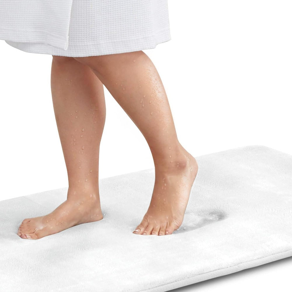 Memory Foam Bath Mat Non-Slip Quick-Dry Bathroom Rug Soft Absorbent Machine Washable