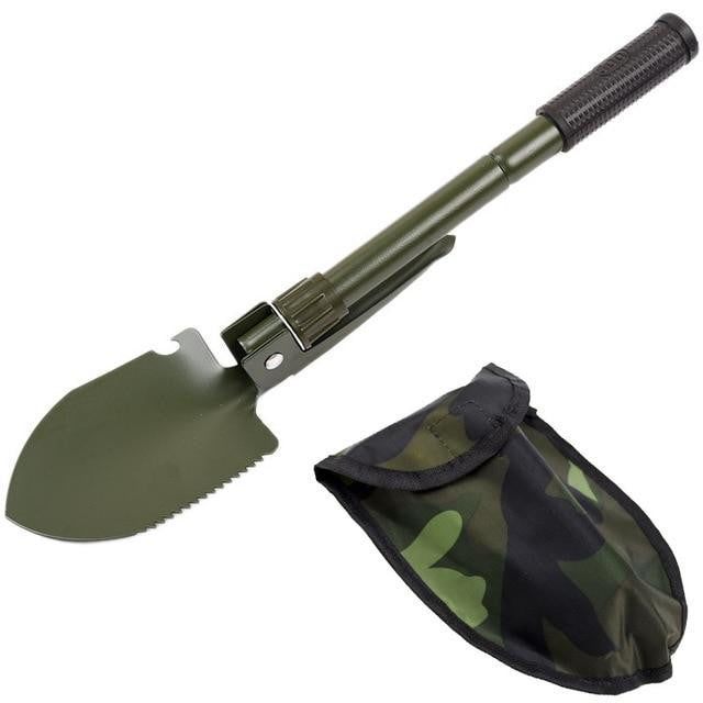 Tactical Folding Shovel Carbon Steel Multipurpose Compact Lightweight Outdoor Tool