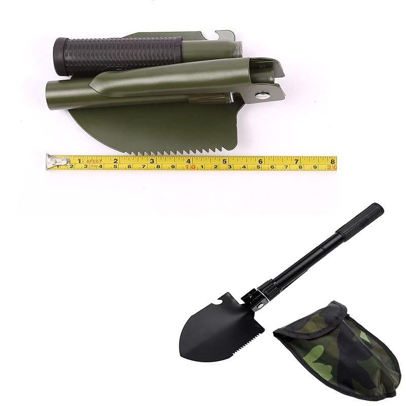 Tactical Folding Shovel Carbon Steel Multipurpose Compact Lightweight Outdoor Tool