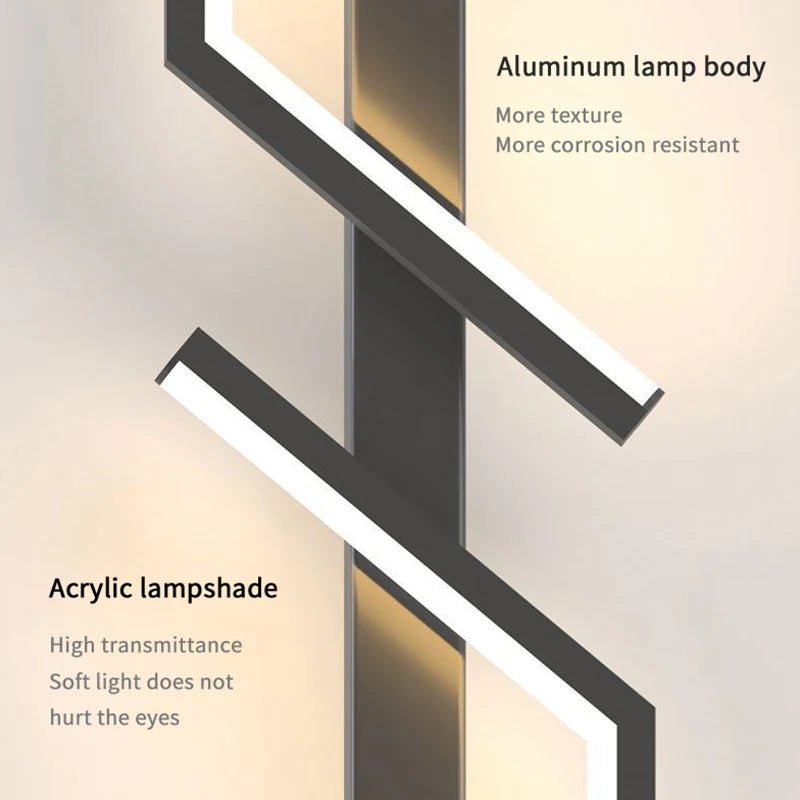 Harrow LED Wall Lamp Metal Acrylic Modern Strip Design 23.6"-39.4" 3000K-6000K Color Temperature