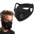 Neoprene Pollution Mask with Five-Layer Filtration Adjustable Size Reusable Breathable