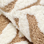 Zyphire Non-Slip Bath Mat Soft Microfiber Leaf Pattern 50x80 cm Plush Thick