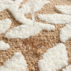 Zyphire Non-Slip Bath Mat Soft Microfiber Leaf Pattern 50x80 cm Plush Thick