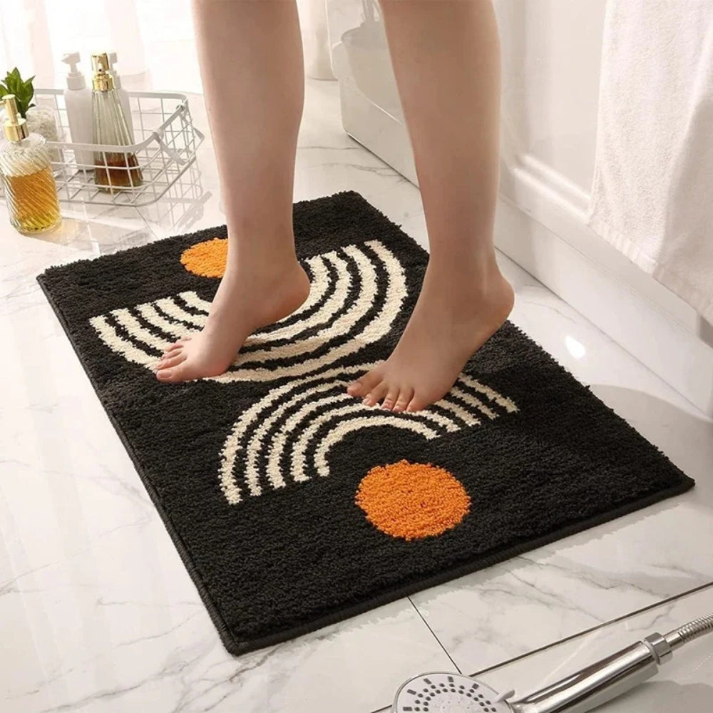 Non-Slip Bath Mat Ultra-Soft Microfiber Quick-Drying 16x24 Inch Machine Washable